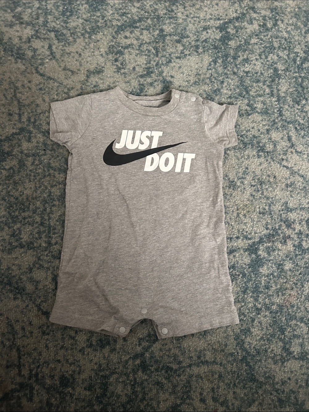Nike Gray "Just Do It" Baby Romper